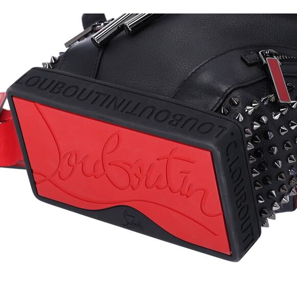 Christian Louboutin Explorer Funk Small Backpack 3215038 Black Red Calf Leather - Picture 7 of 8